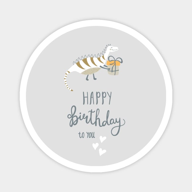 Happy birthday print Magnet by DanielK